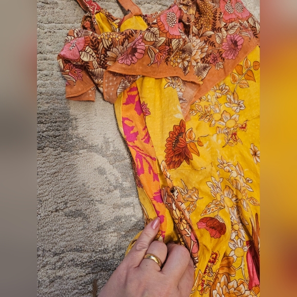 Spell & The Gypsy Collective Siren Song Strappy Marigold Floral Dress S  read - Picture 15 of 16